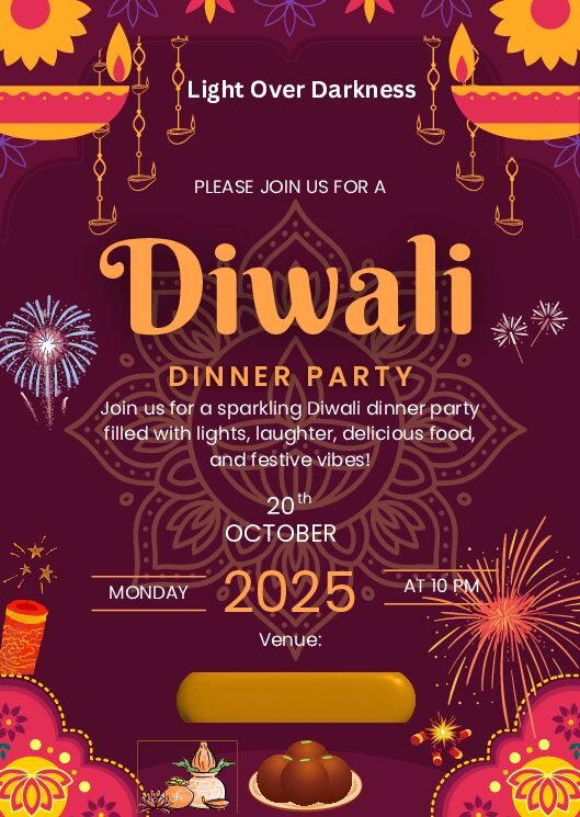 Diwali Invitation Card